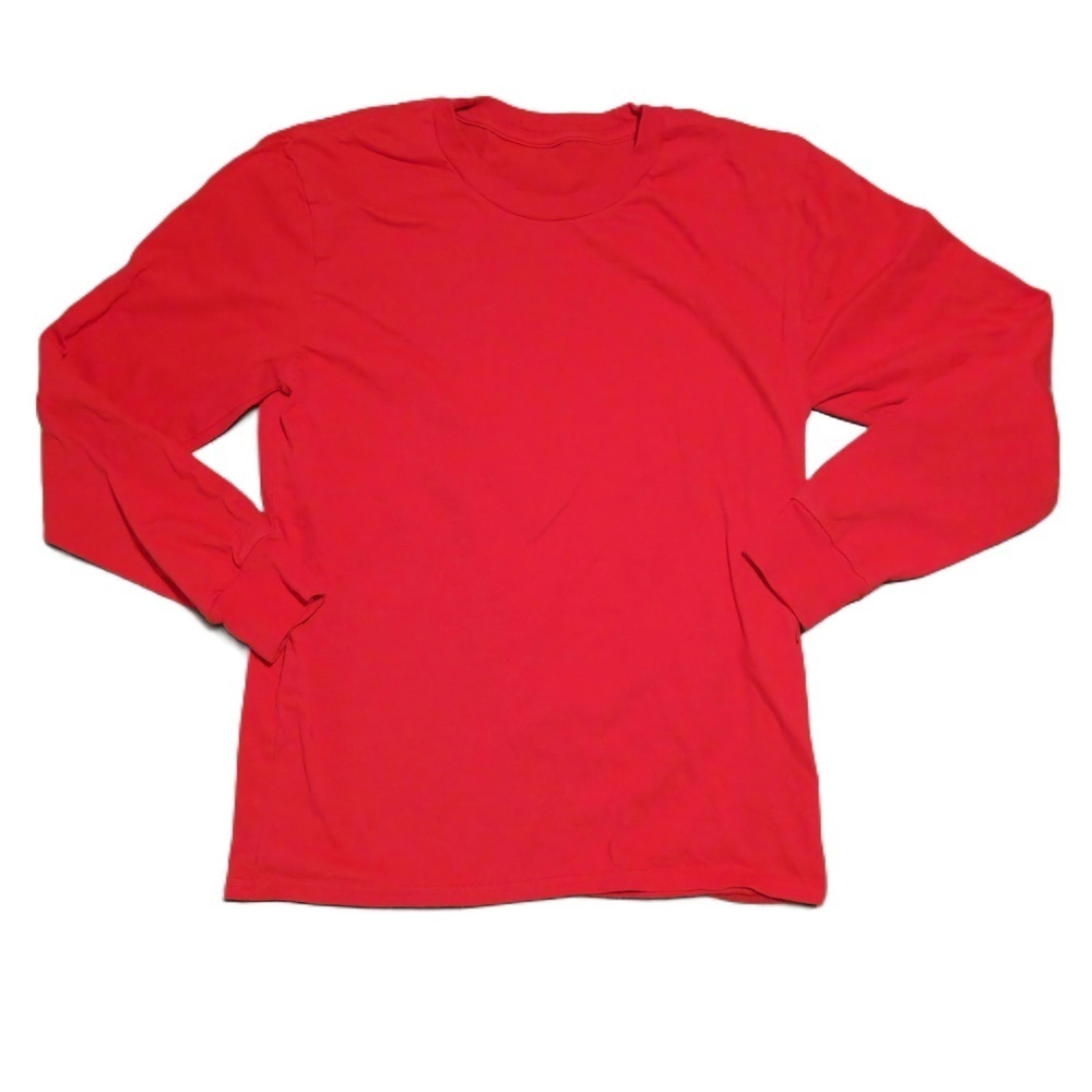 Unbranded Red Long Sleeve Crewneck T Shirt Youth Large